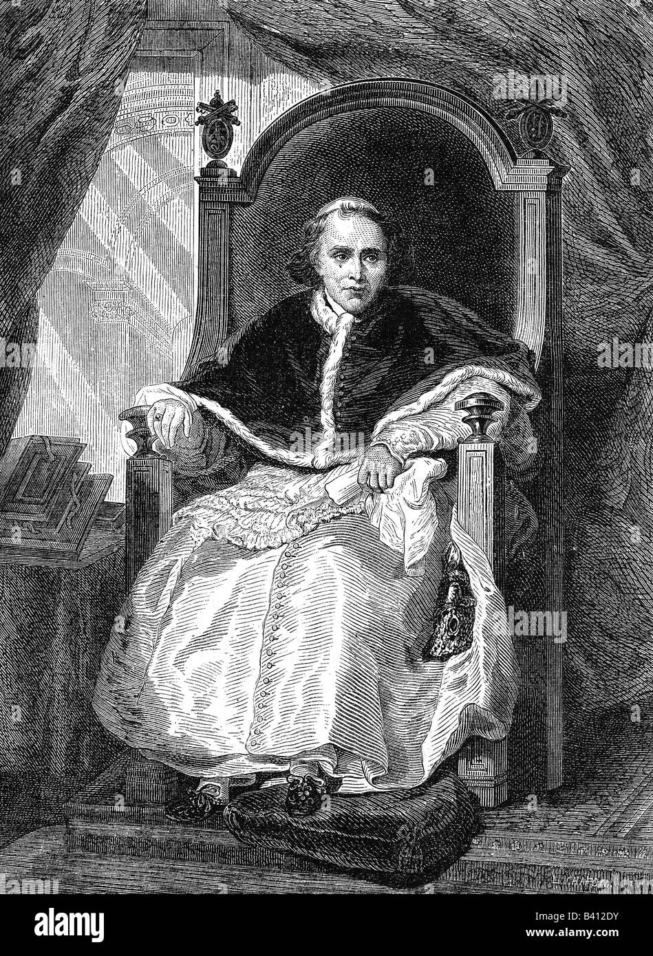 Piusi VII., 14.8.1742 - 20.8.1823, italienischer papst, seit 14.3.1800, Stockfoto