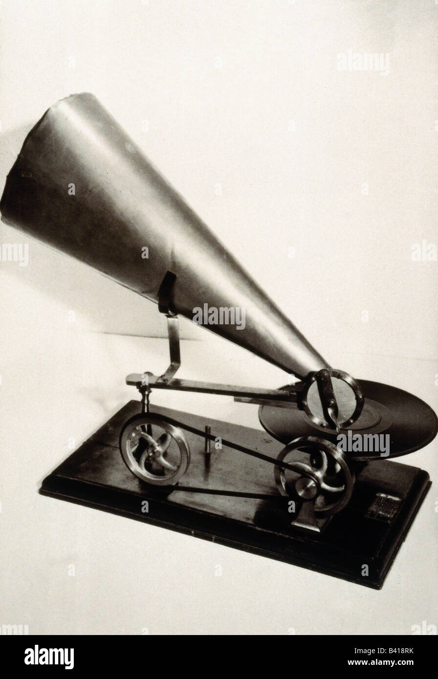 Musik, Grammophon, ca. 1900, Schallplatte, Spieler, Stockfoto