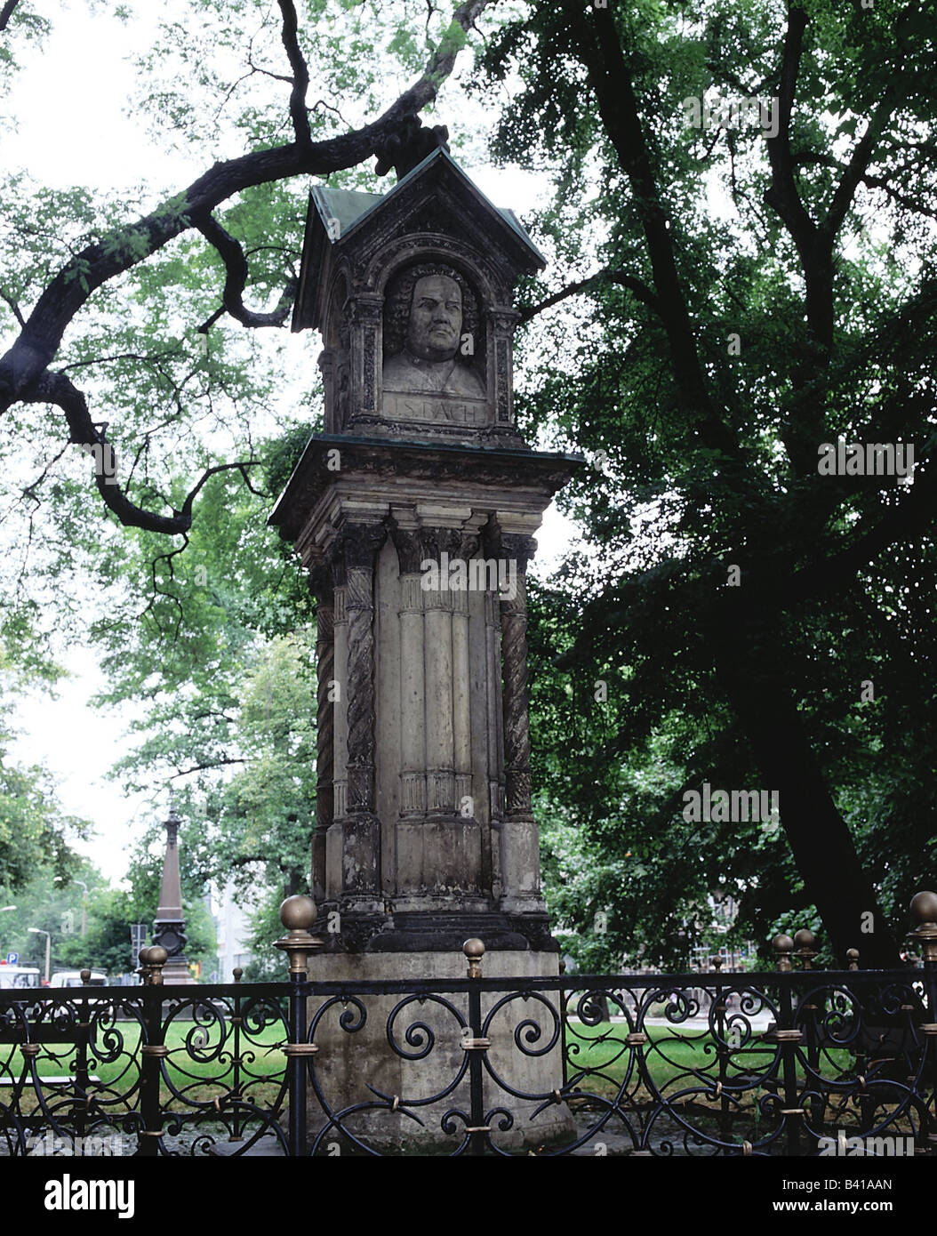 Bach, Johann Sebastian 21.3.1685 - 28.7.1750, deutscher Komponist, Denkmal in Leipzig, Sachsen, Deutschland Stockfoto