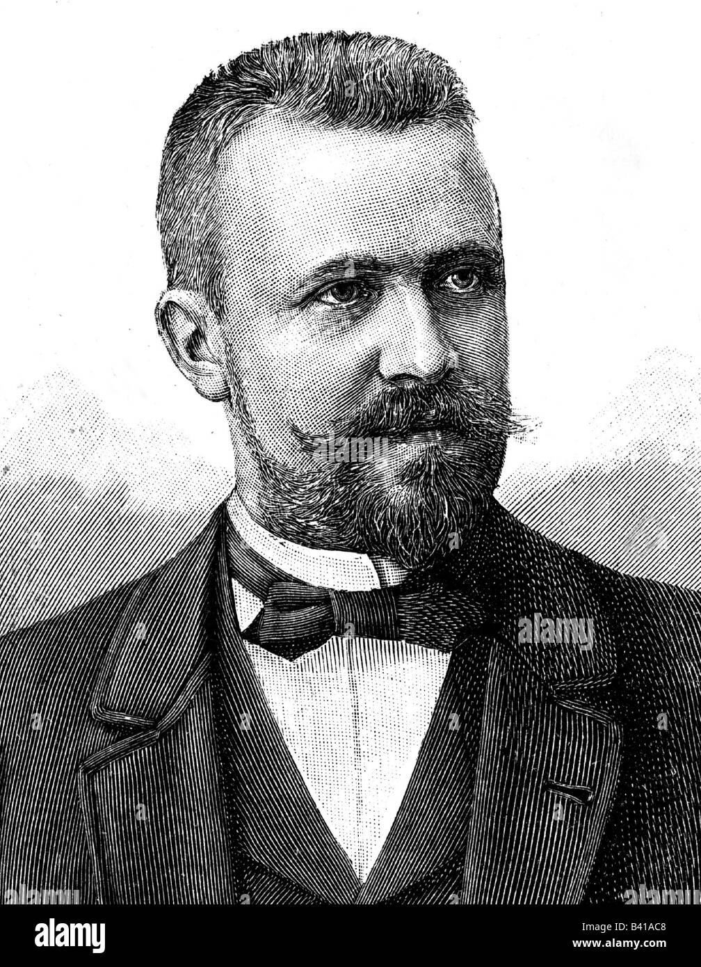 Drygalski, Erich von, 9.2.1865 - 10.1.1949, deutscher Geograph, Polarwissenschaftler, Porträt, Holzgravur, 19. Jahrhundert, Stockfoto