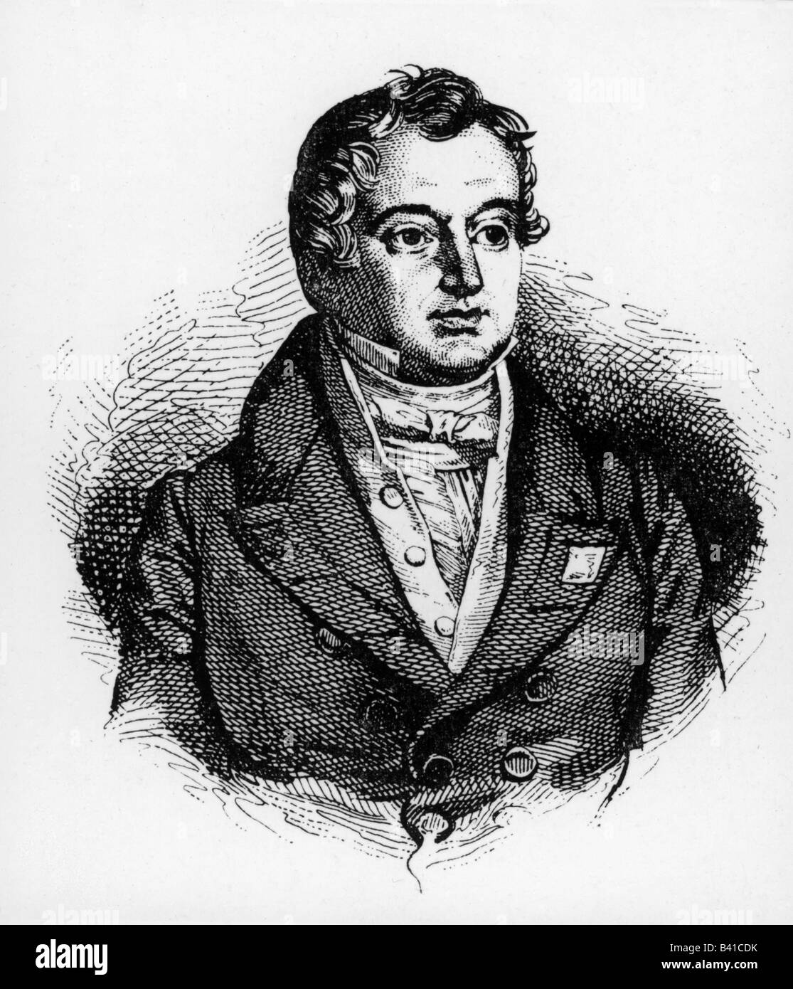Dupuytren, Guillaume Baron, 6.10.1777 - 8.2.1835, französischer Anatom, Chirurg, Porträt, Holzgravur, Stockfoto