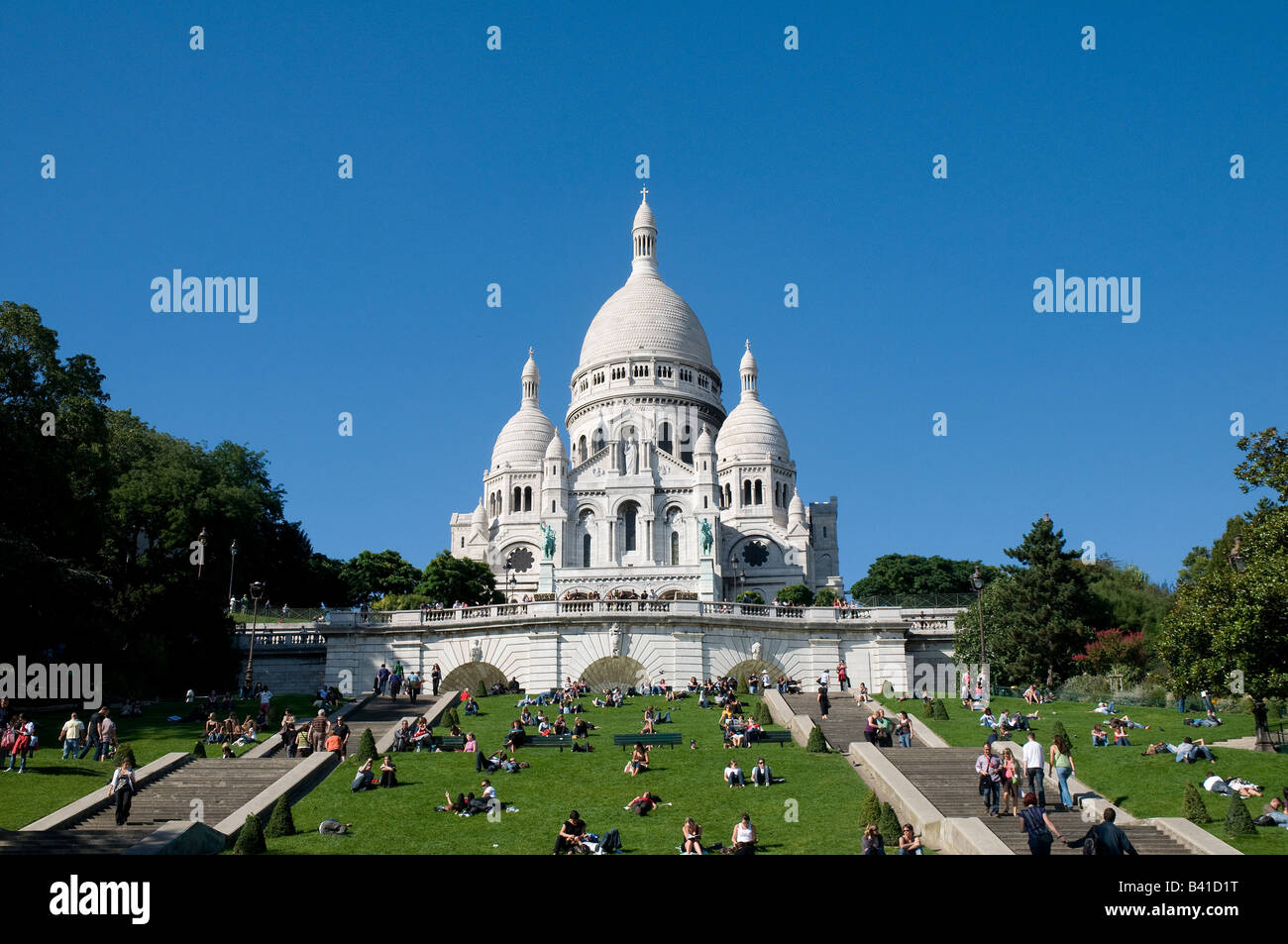 Sacre Coeur Kirche in Montmartre Stockfoto