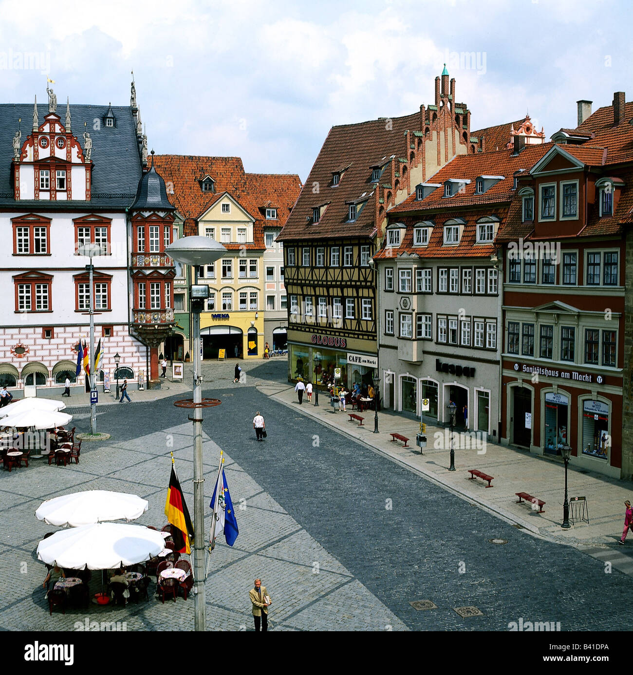 Geografie/Reisen, Deutschland, Bayern, Coburg, Marktplatz, Stadtansicht, Stockfoto