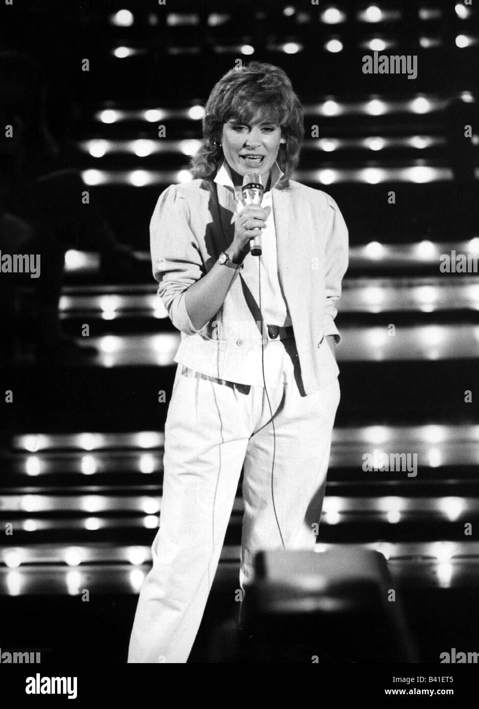 Roos Mary, * 9.1.1949, deutsche Sängerin, halbe Länge, wahrscheinlich Grand Prix Eurovision, 1985, Stockfoto