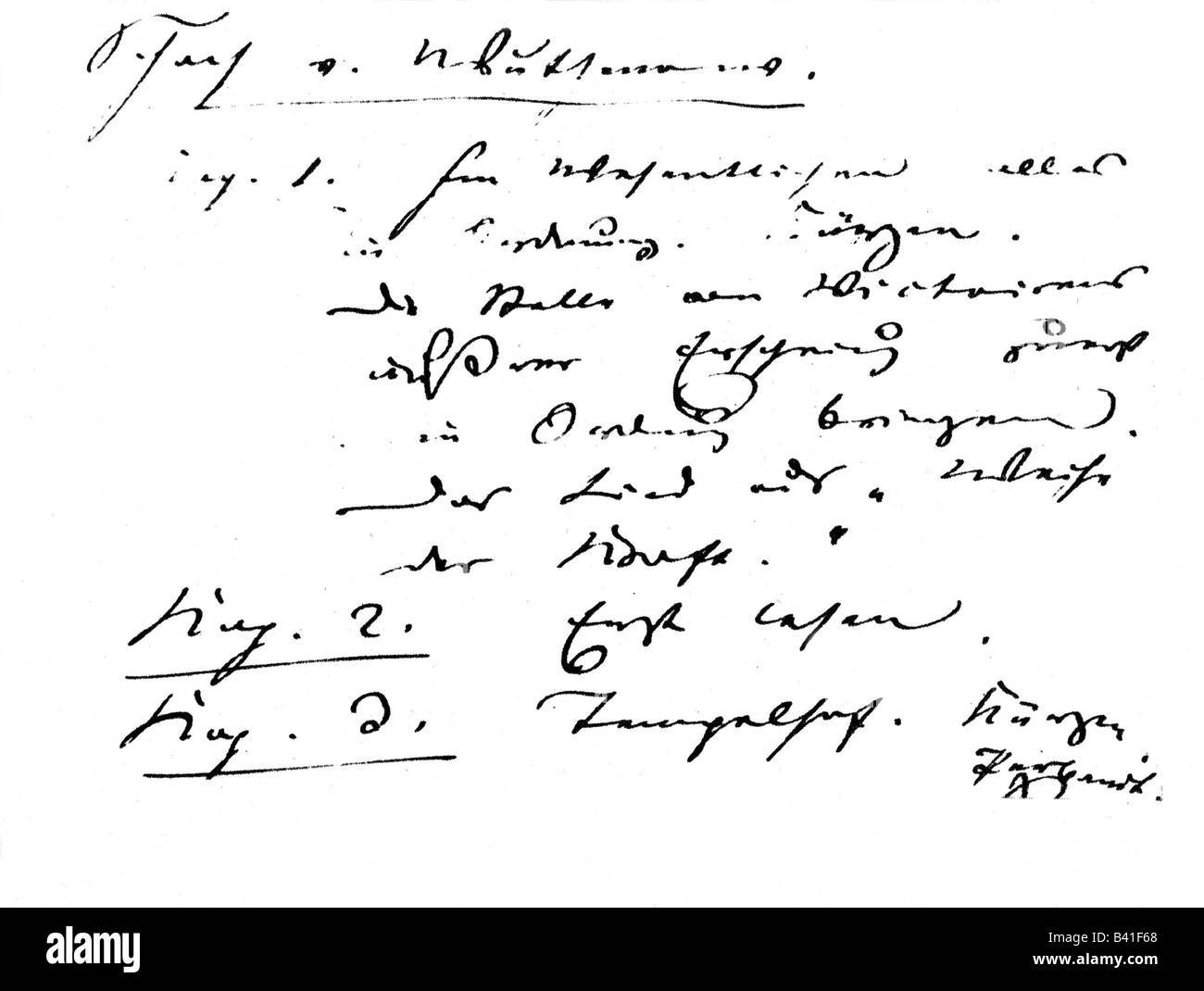 Fontane, Theodor, 30.12.1819 - 20.9.1898, deutscher Autor/Schriftsteller, Dichter, Manuskript, 19. Jahrhundert, Stockfoto