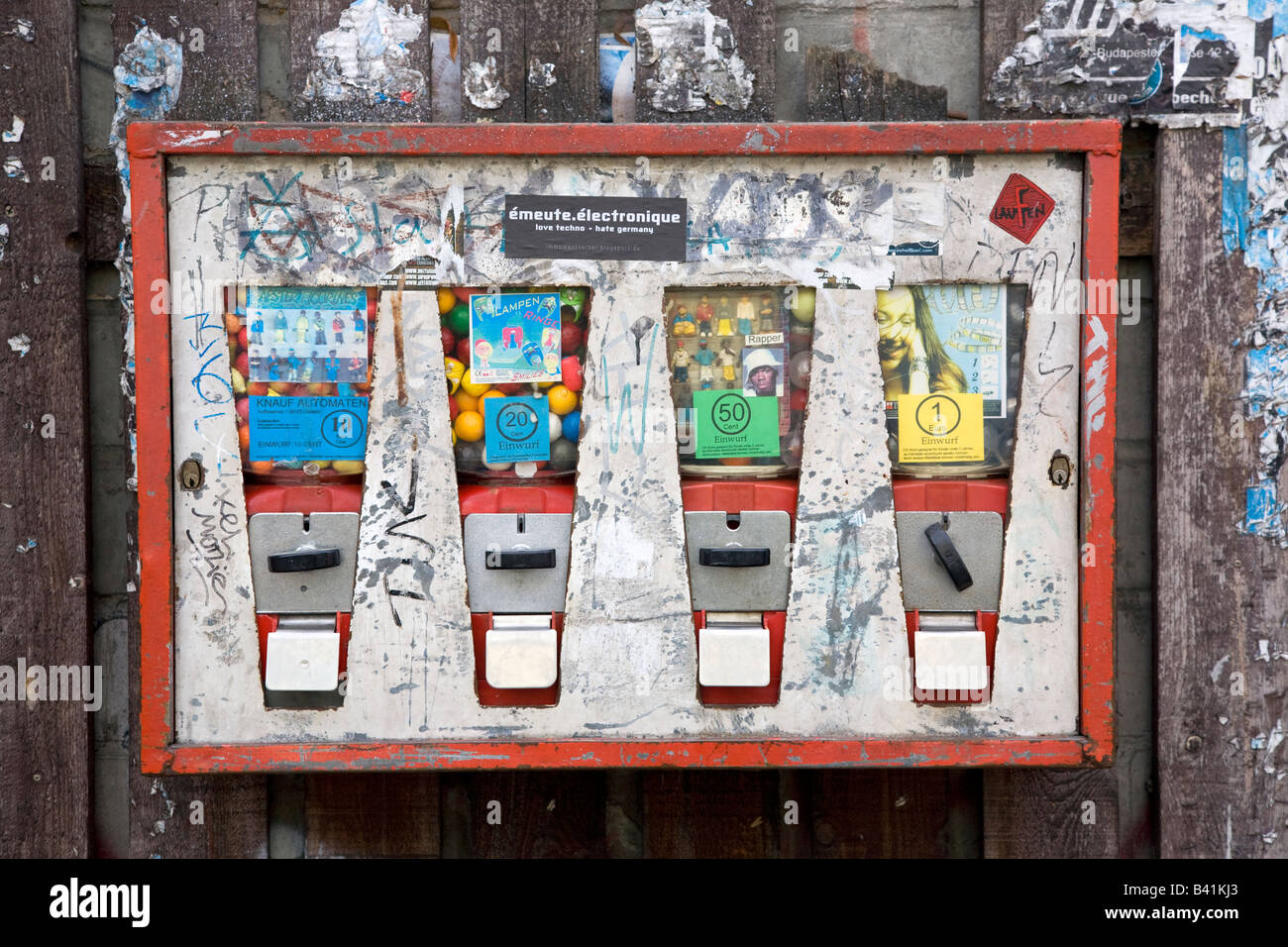Eine Straße Automaten verwüstet in Berlin Deutschland Stockfoto