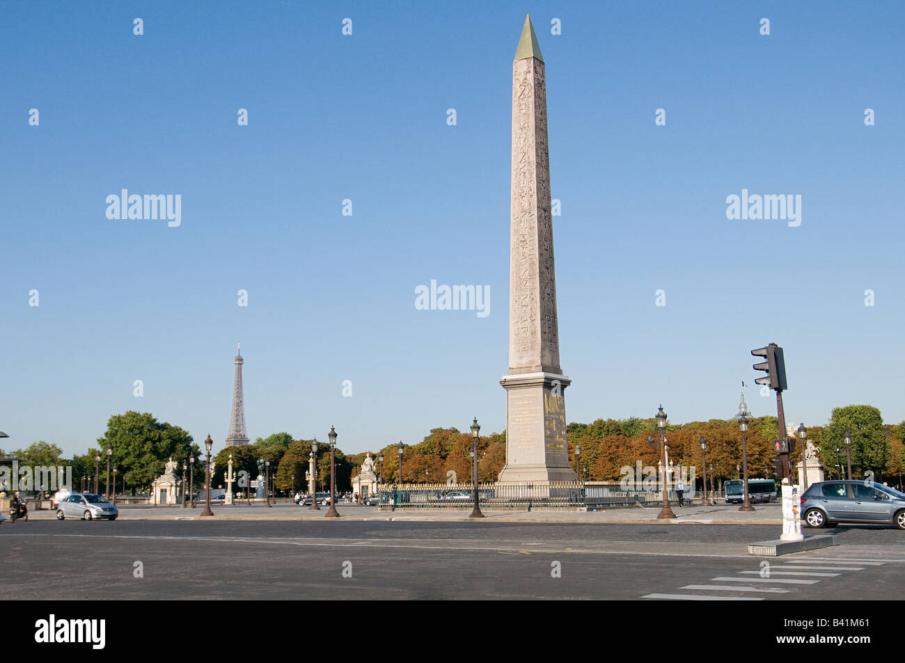 Place De La Concorde in Paris Stockfoto