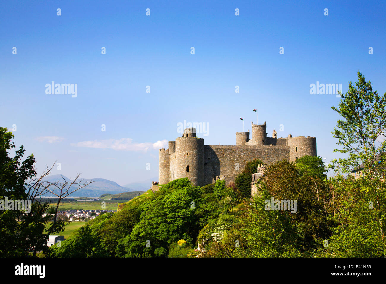 Harlech Castle Snowdonia Wales Stockfoto