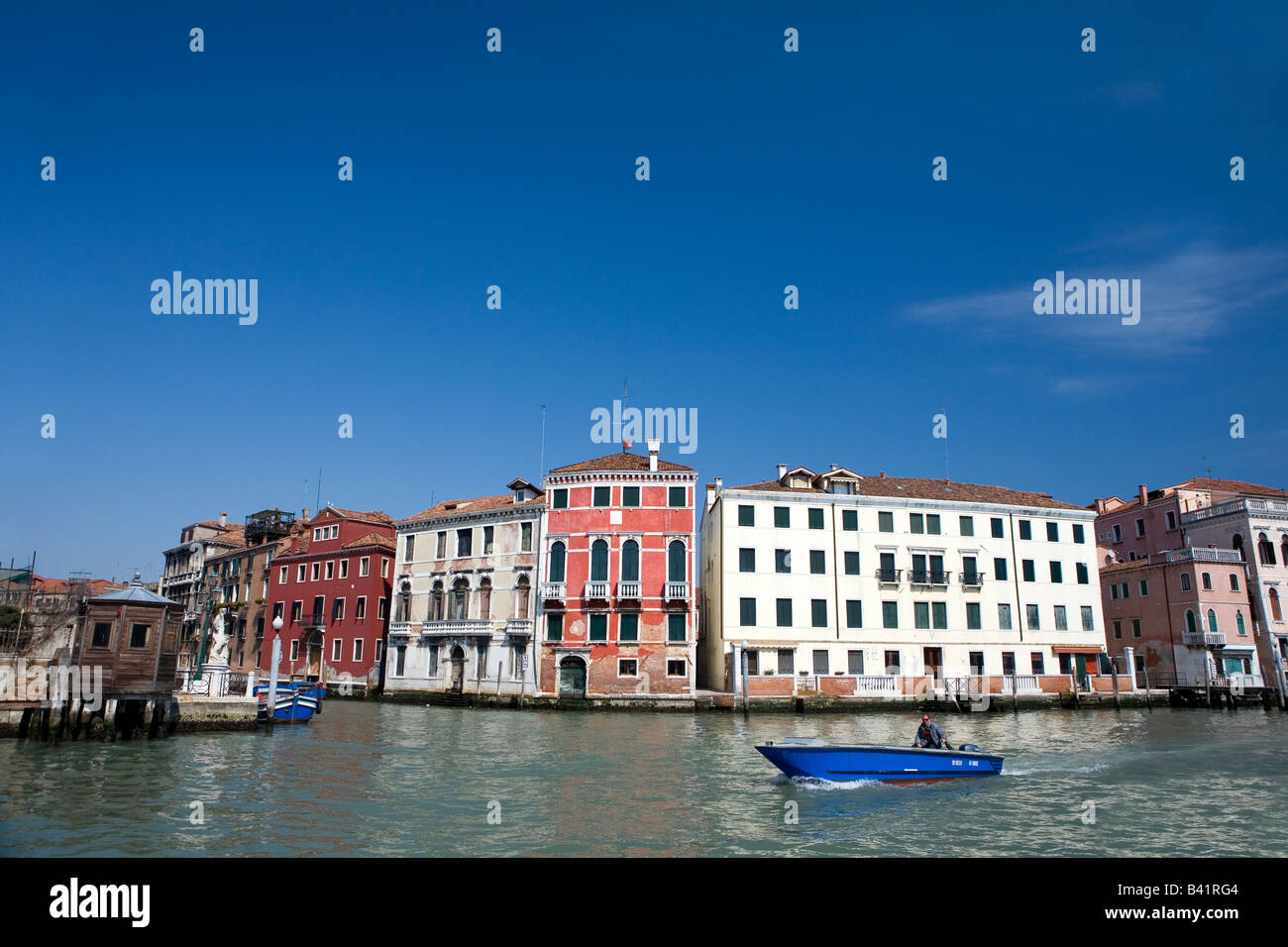 Blick entlang des Grande Canale-Venedig-Italien Stockfoto