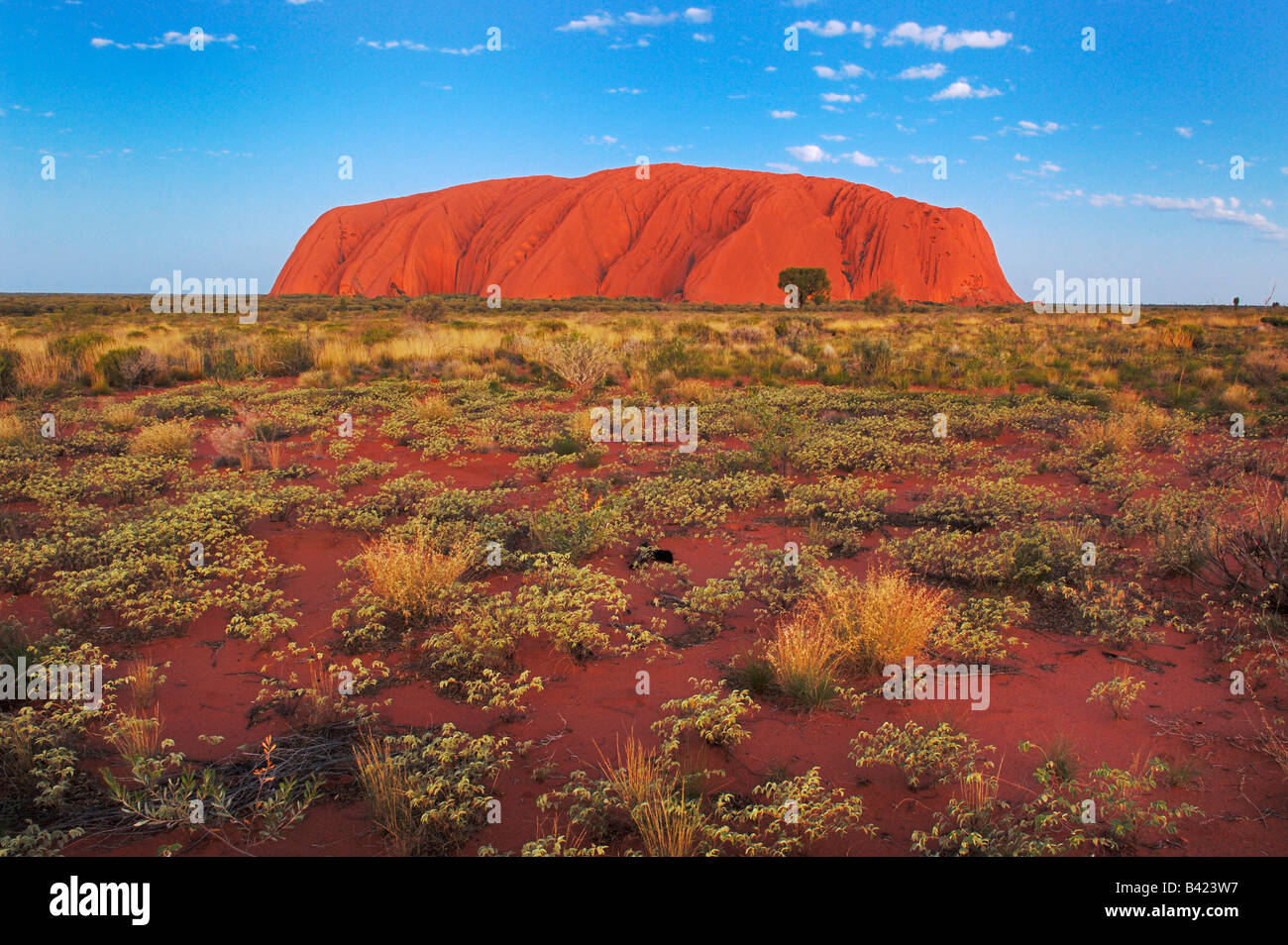 Ayers Rock bei Sonnenuntergang Kata Tjuta National Park Northern Territory Australien Stockfoto