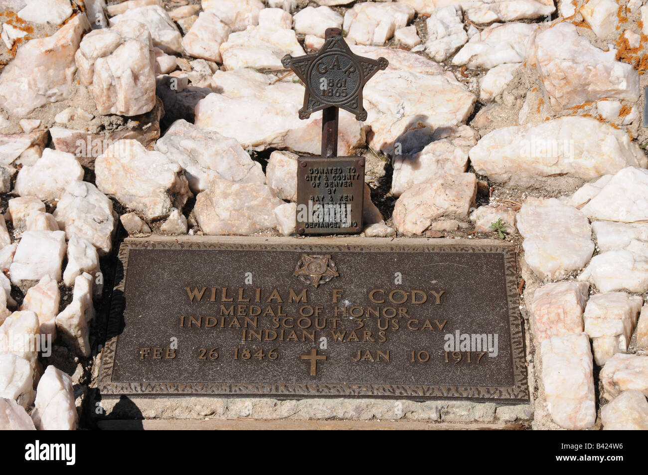 Buffalo Bills Grab, Lookout Mountain, Golden, Colorado, USA Stockfoto