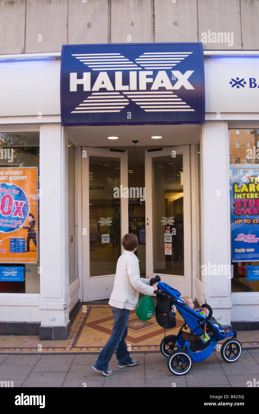 Halifax Building Society, Bank of Scotland in Norwich, Norfolk, Großbritannien Stockfoto