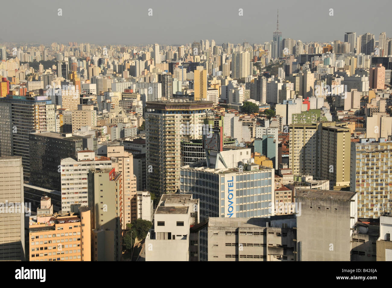 Sao Paulo-Blick vom Dach des Gebäudes Italia Brasilien Stockfoto