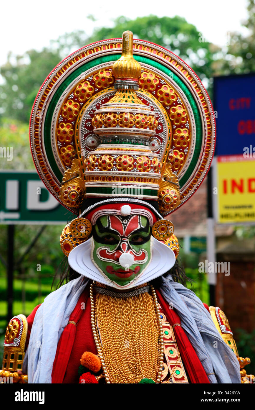 Kathakali Performer aus Kerala, Indien Stockfoto