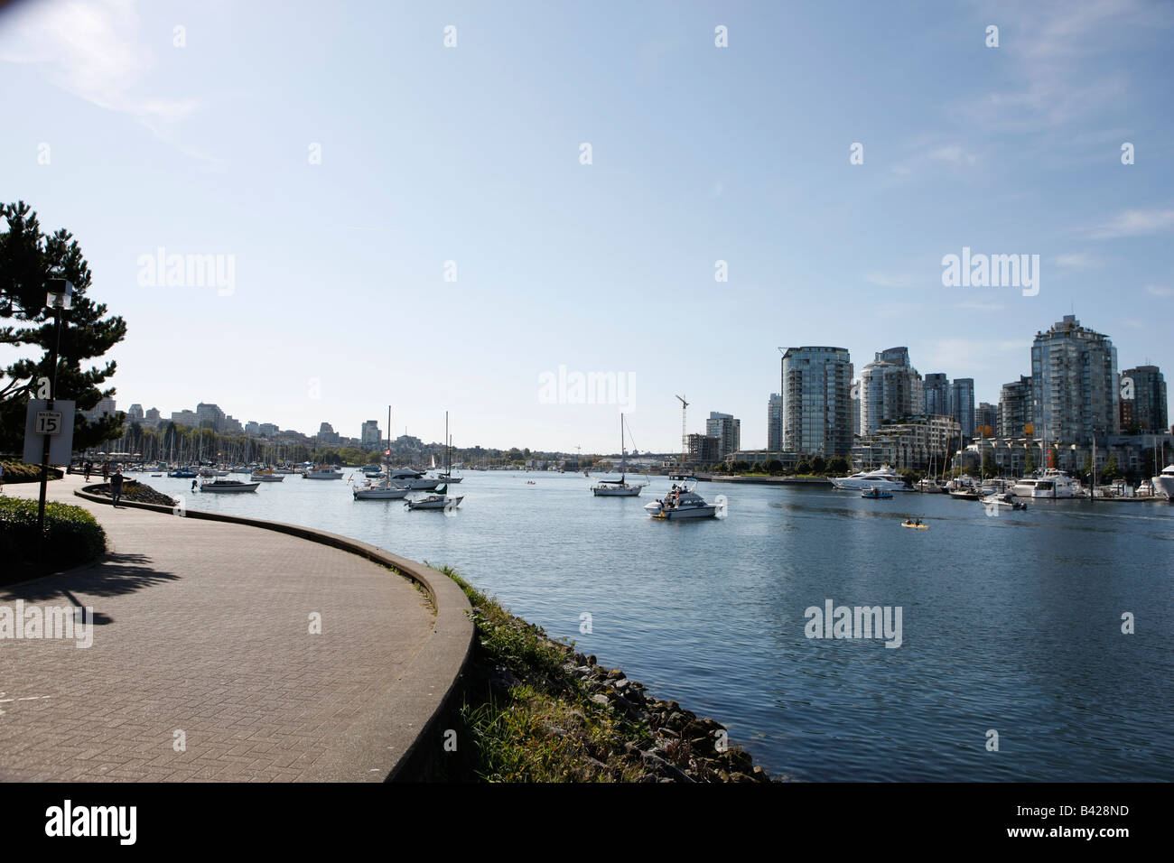 Wasser Weg Vancouver bc false Creek Stockfoto