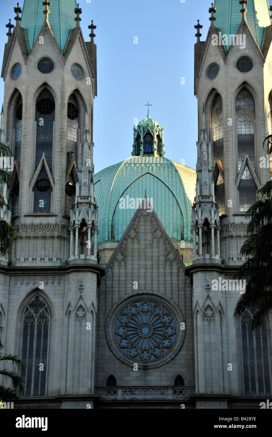 Se Kathedrale Innenstadt von Sao Paulo Brasilien Stockfoto