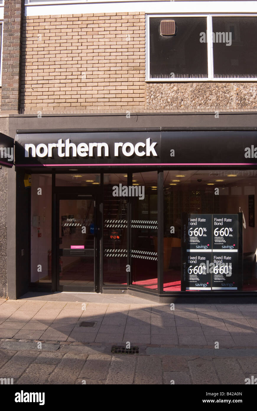 Northern Rock Building Society in Norwich, Norfolk, Großbritannien Stockfoto