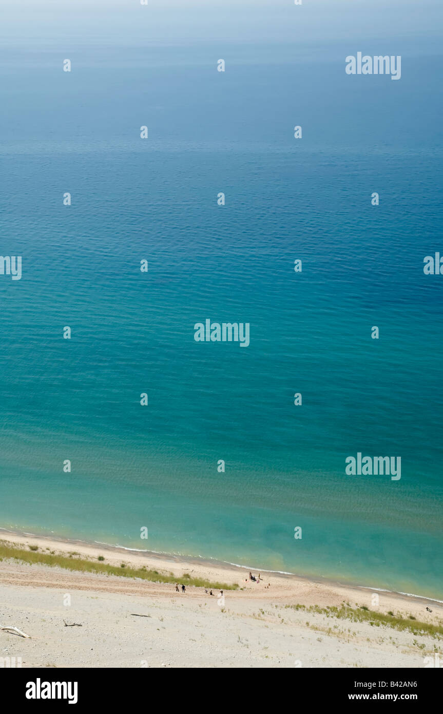 Menschen in einem dies der Natur--kleine Touristen vom Ufer des Lake Michigan Stockfoto