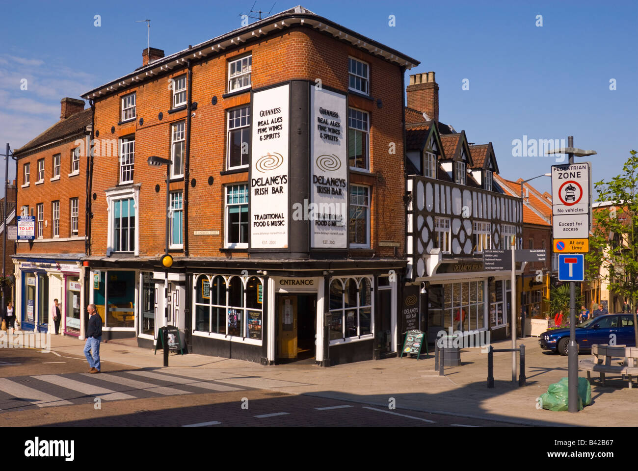 Delaneys irische Bar in Norwich, Norfolk, Großbritannien Stockfoto