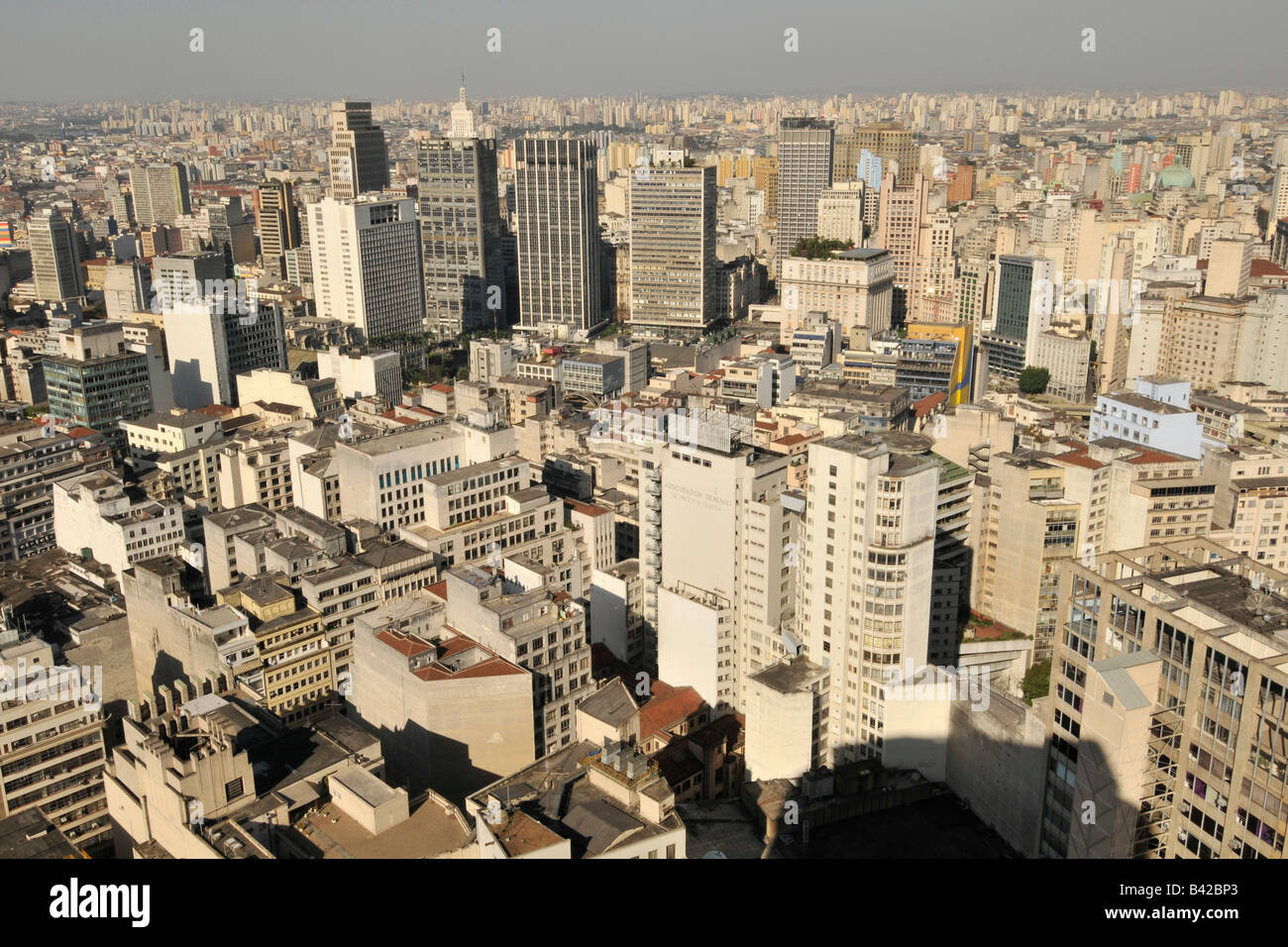 Sao Paulo-Blick vom Dach des Gebäudes Italia Brasilien Stockfoto