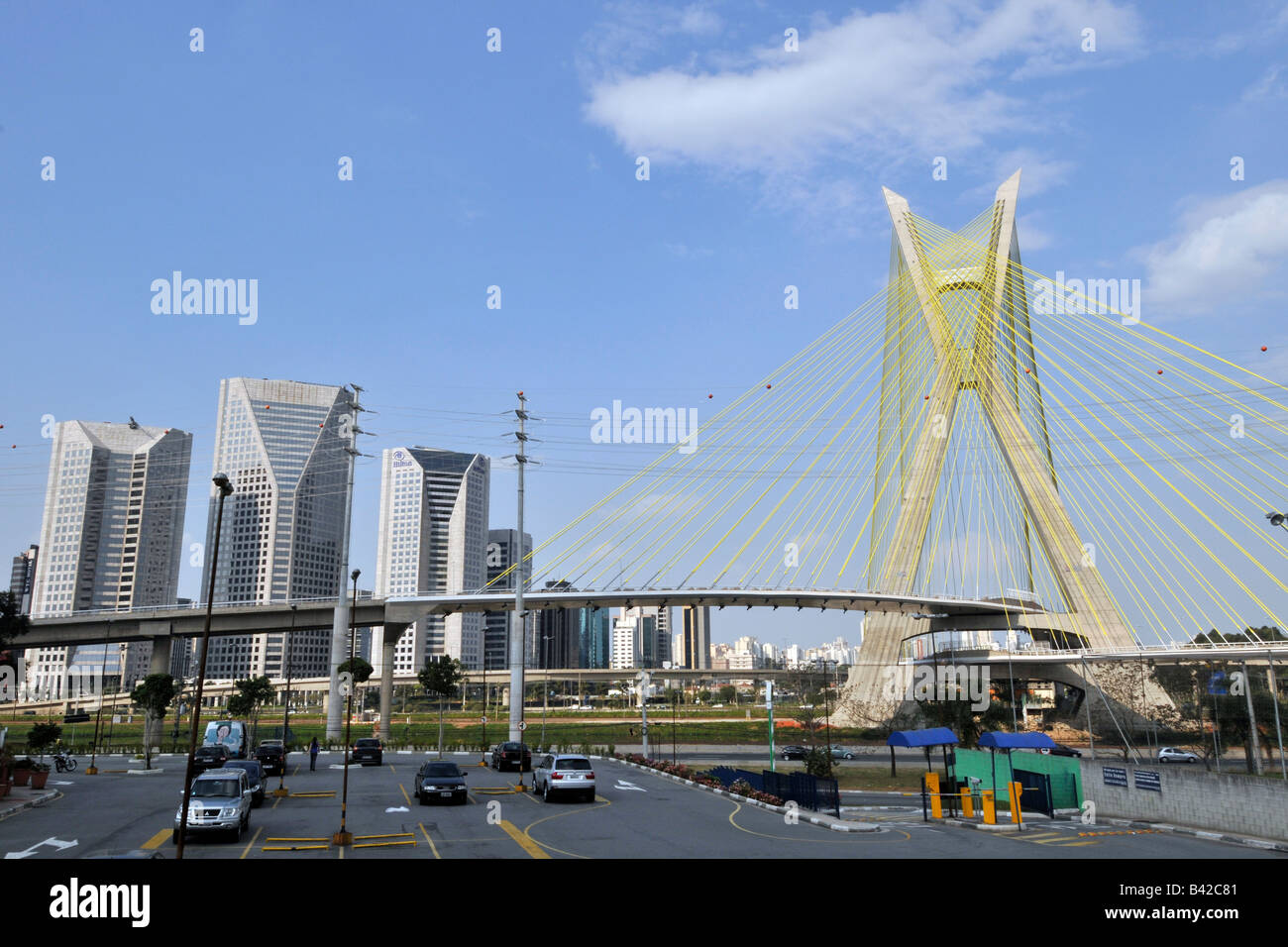 Octavio Frias Hängebrücke Sao Paulo Brasilien Stockfoto