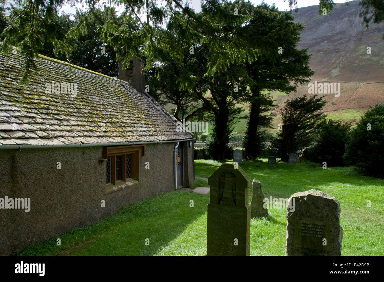 Kirche Sankt Olaf Wasdale Head, Nationalpark Lake District, Cumbria Stockfoto