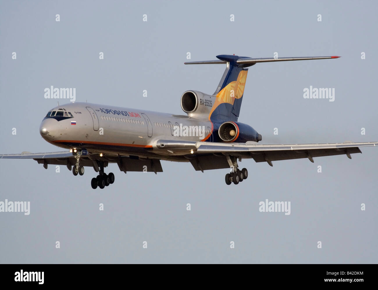 Aeroflot-Don Tupolew Tu-154 M bei der Ankunft Stockfoto