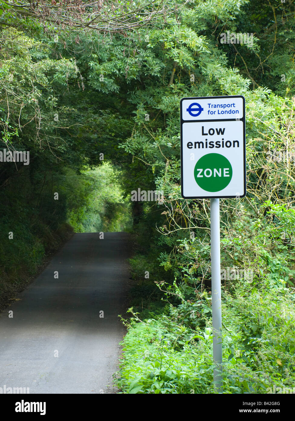 Transport for London Low Emission Zone Zeichen, Orpington, Kent, England, UK Stockfoto