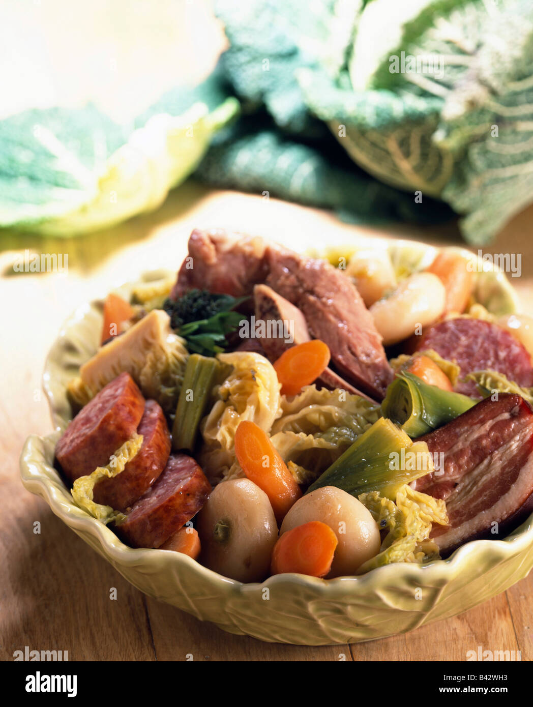 Bollito Misto Potée mit Kohl und Porc Wurst Stockfotografie Alamy