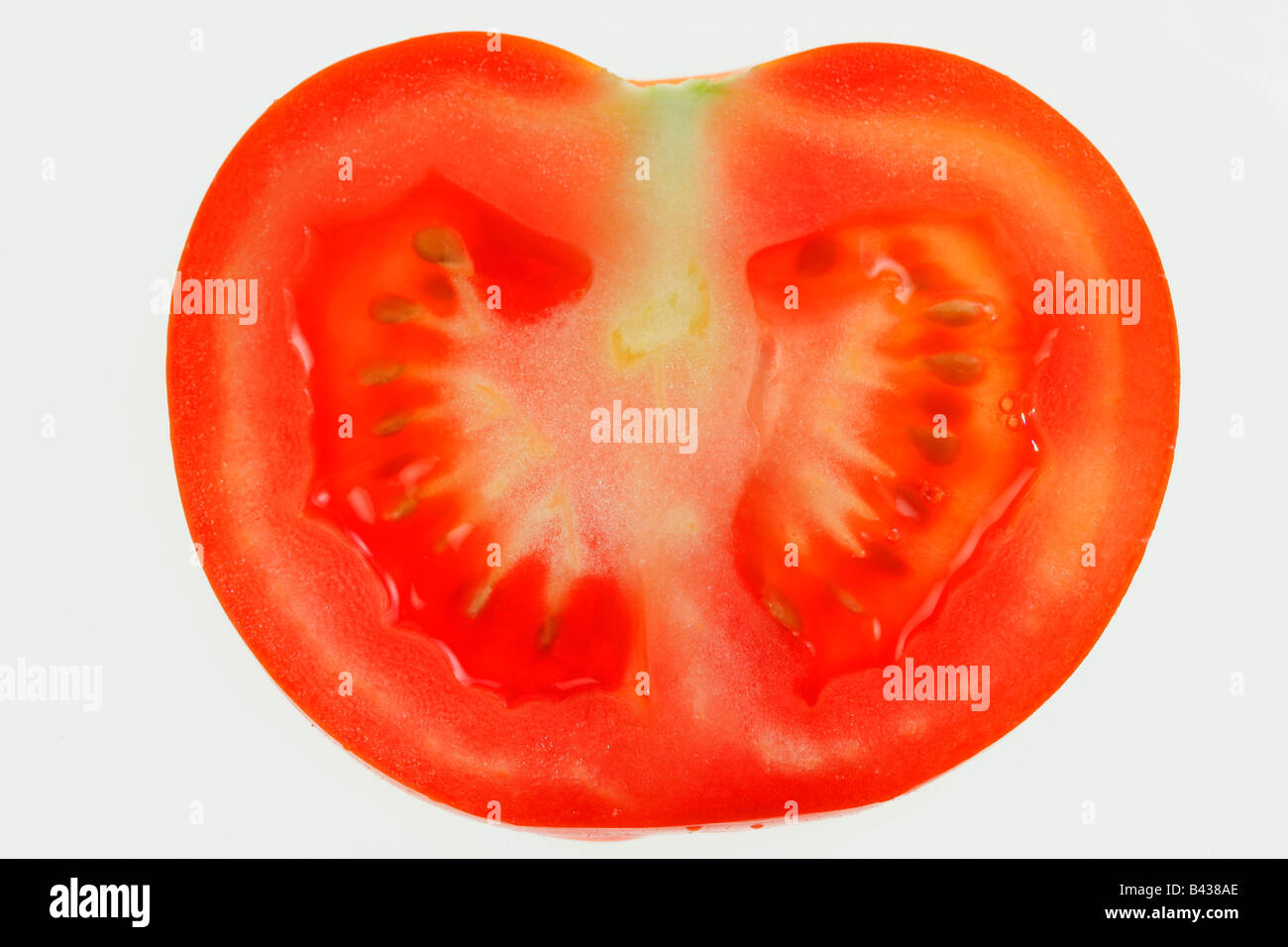 Tomaten halbieren Stockfoto
