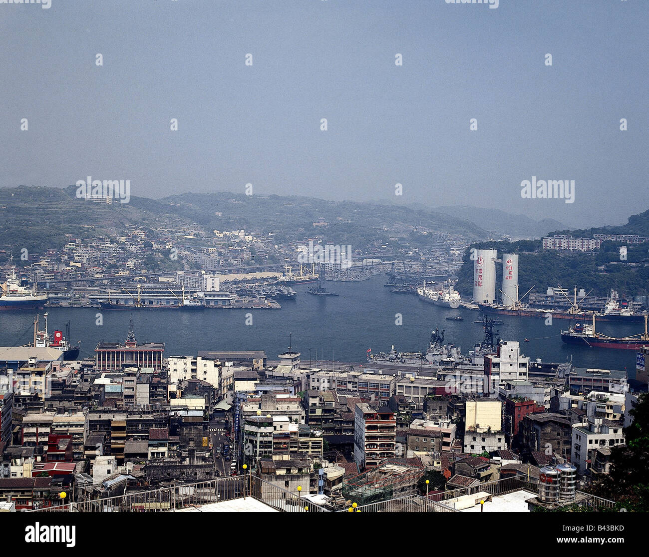 Geographie/Reise, Taiwan, Taipeh, Hafen von Taipeh, Keelung, Blick auf die Stadt Stockfoto