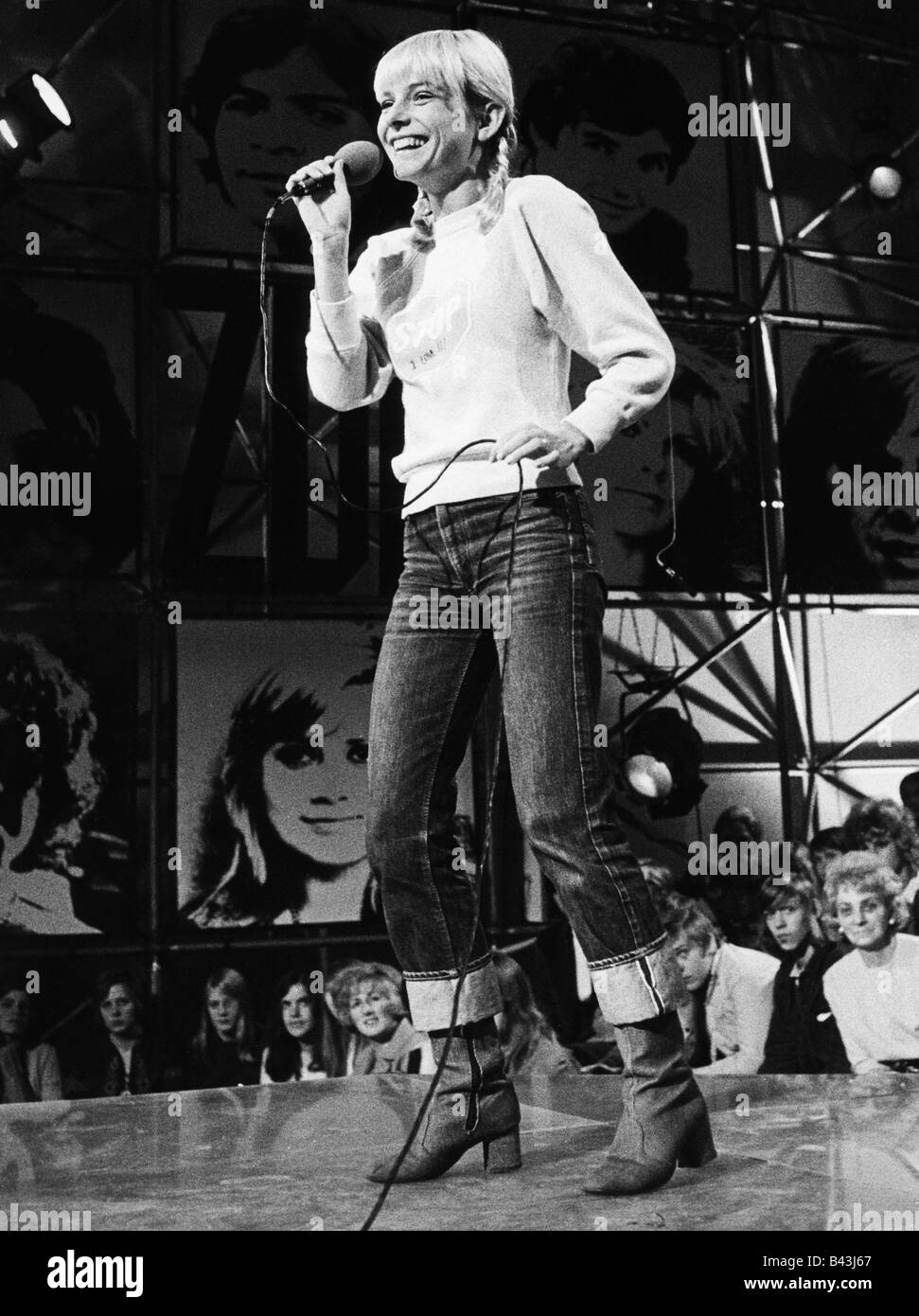 Gall, Frankreich, * 9.10.1947, französischer Sänger (Pop), während der Bühnenaufführung, 1971, Stockfoto