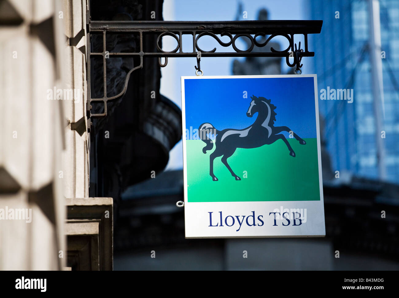 Lloyds TSB Bank Filiale in Stadt von London Stockfoto