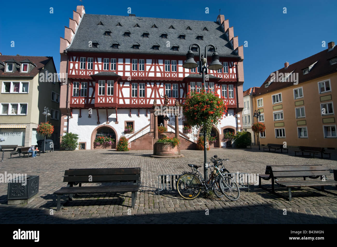 Das alte Rathaus von Hanau Deutschland in der alten Stadt-Marktplatz ...