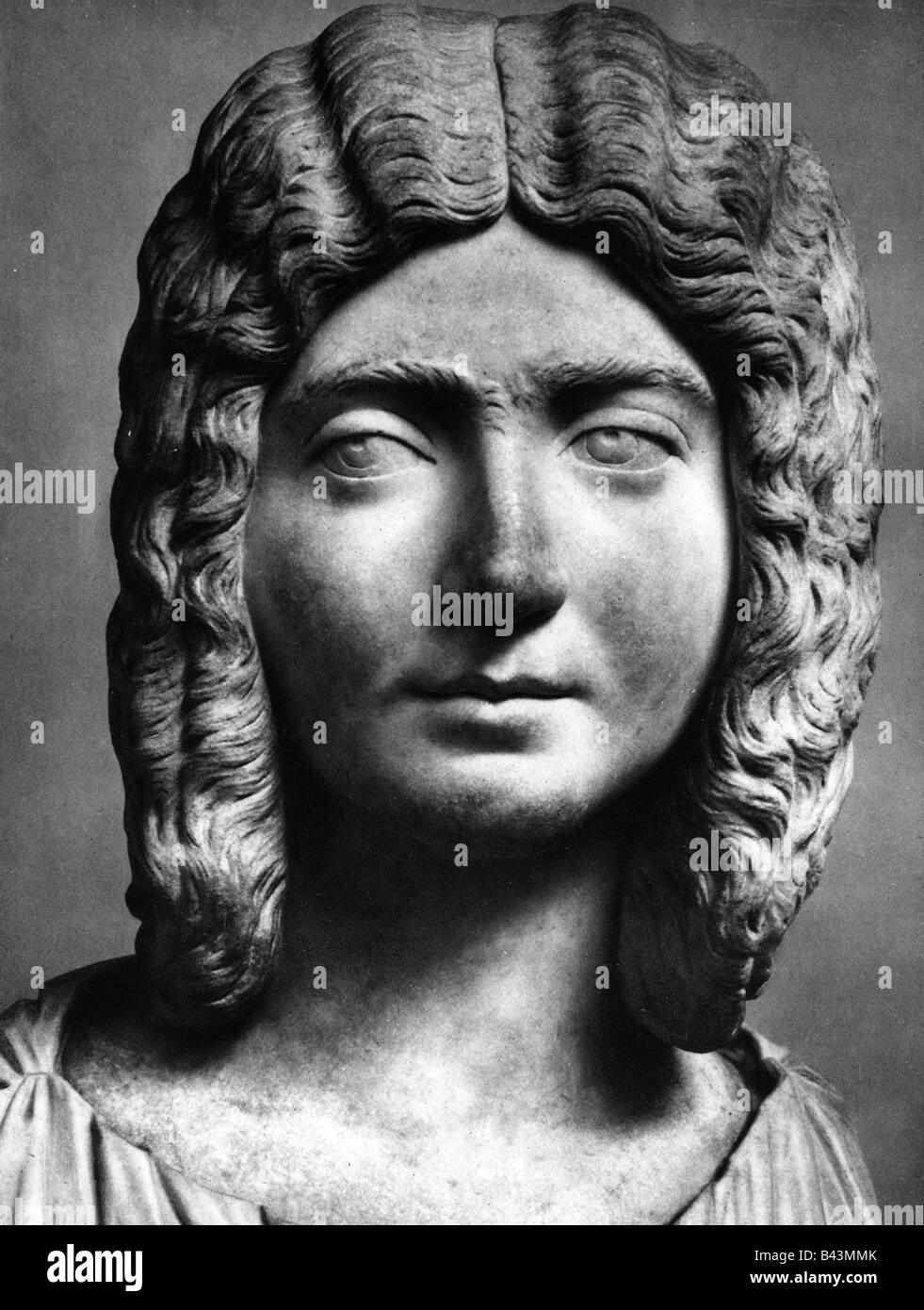 Julia Domna, 170 - 217 n. Chr., römische Kaisersteinbruch 193 - 217, Porträt, Büste, Marmor, Glyptothek, München, Stockfoto