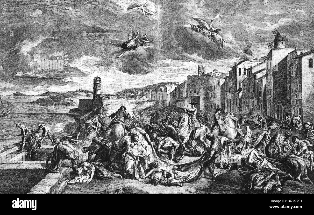 Medizin, Krankheit, Plage in Marseille, 1720, Stockfoto