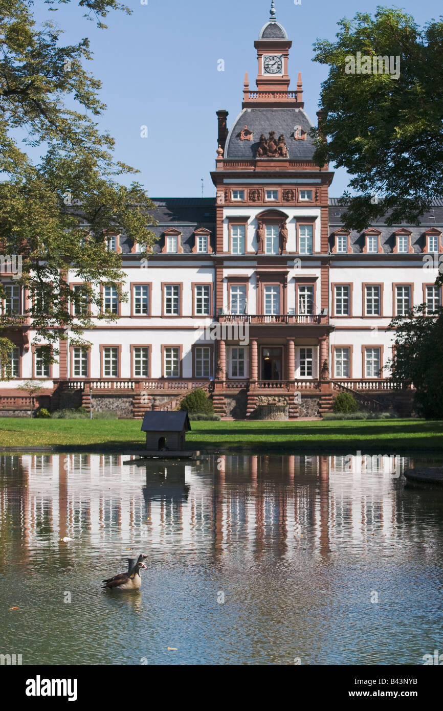 Das Schloss Philippsruhe Palace in Hanau begann 1701 befindet sich im Frankfurter Rhein-Main-Gebiet Stockfoto