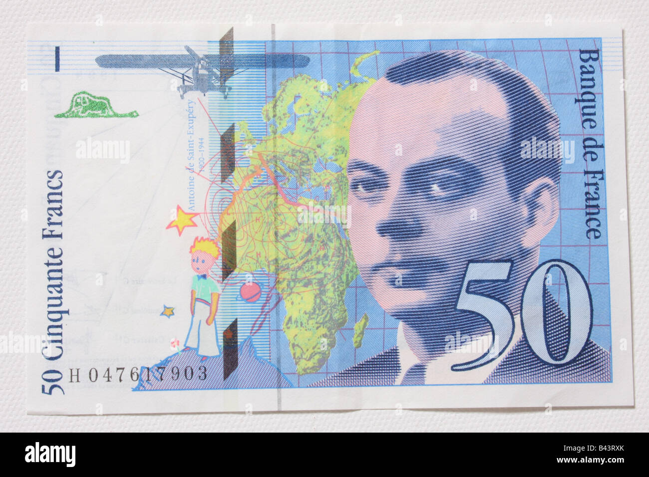 Eine fünfzig Franken Banknote. Stockfoto