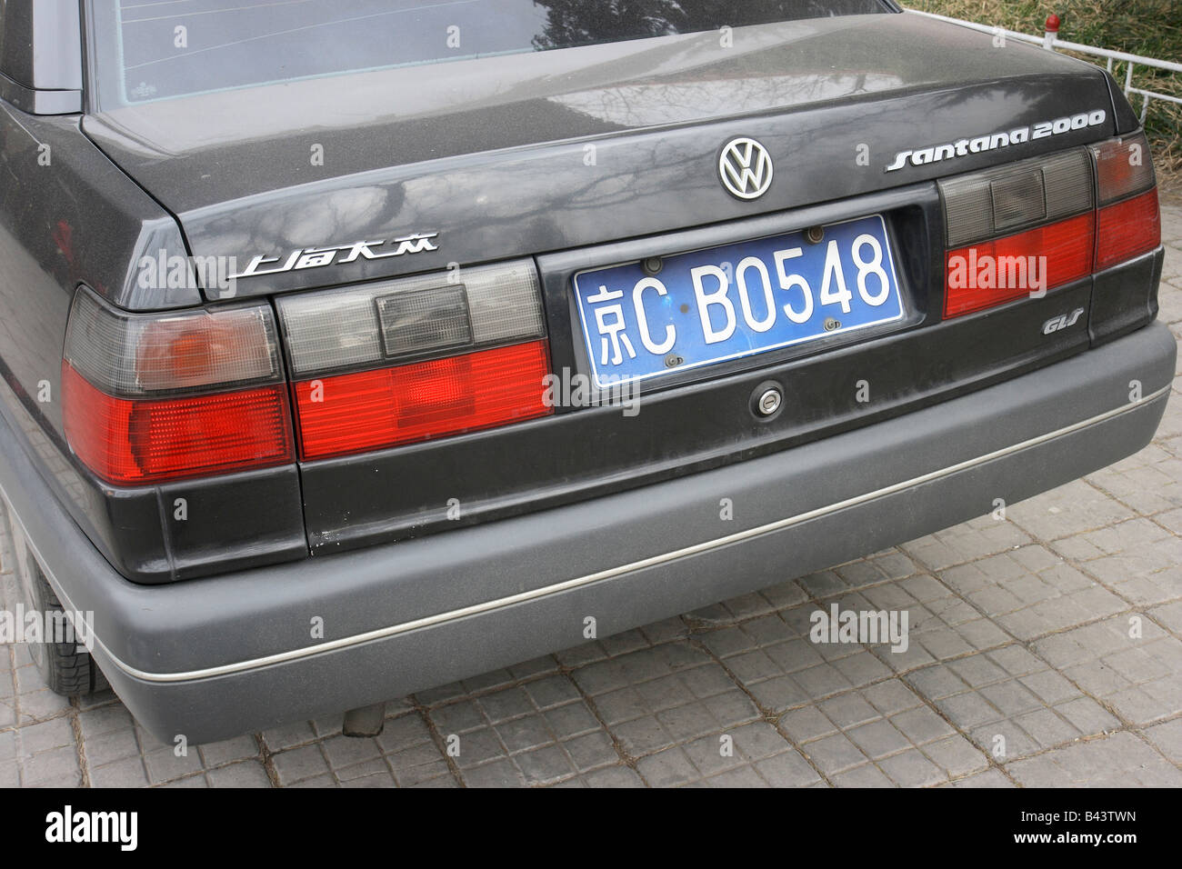Stamm von einem Volkswagen Santana, Peking, China Stockfoto