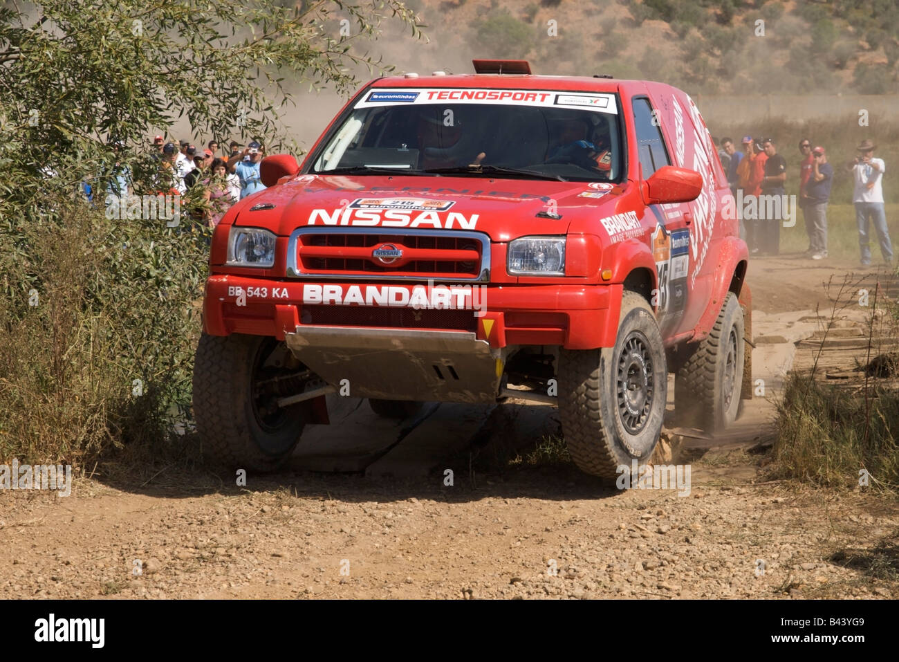 Pax-Rallye-Lisboa Portimão - Dakar Series - Auto 215 - Tecnosport-Team - Maurizio Traglio und Fabien Lurquin Stockfoto