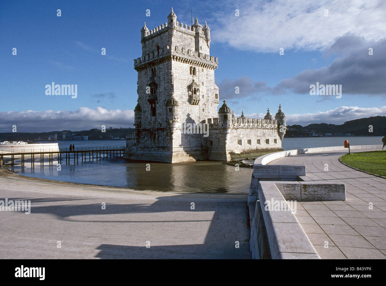 Ein Blick auf den Turm von Belem in Lissabon Stockfoto