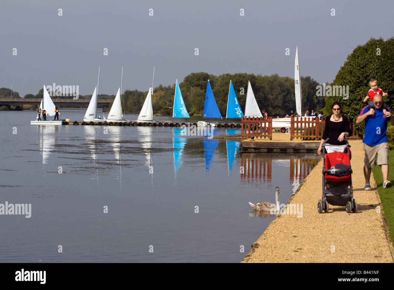 Caldecotte See - Milton Keynes - Buckinghamshire Stockfoto