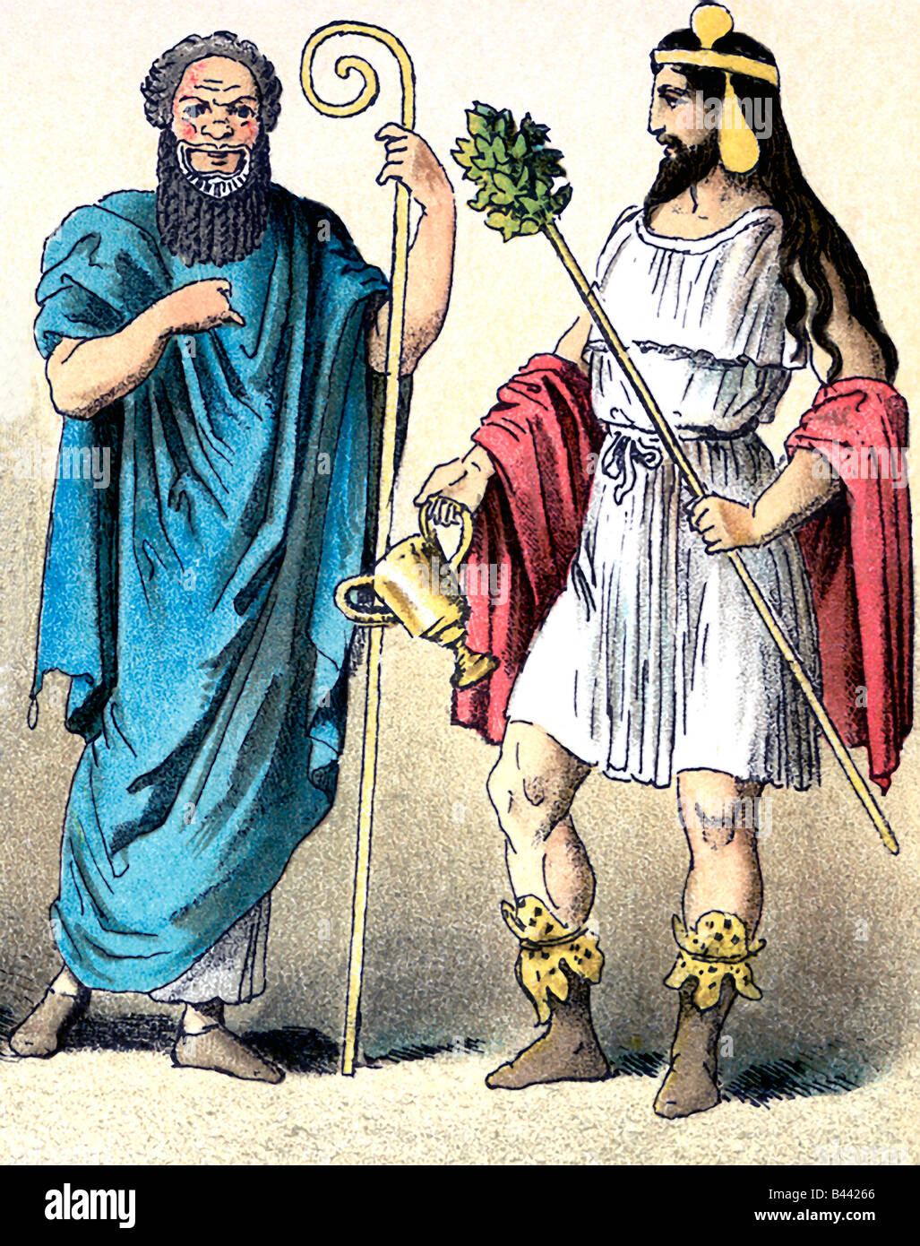 Antike griechische Akteure Stockfoto