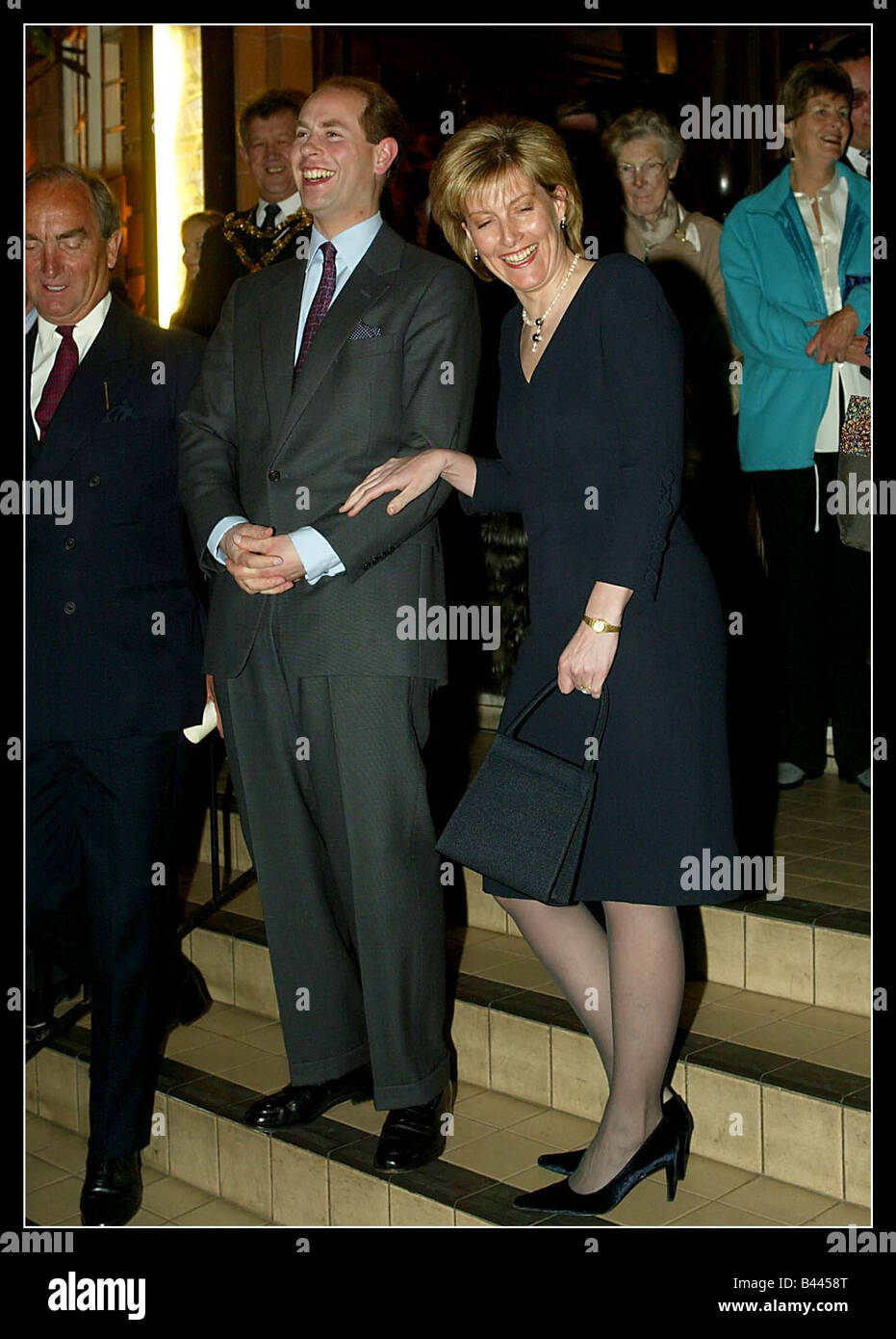 Prinz Edward Earl of Wessex im März 2003 mit Sophie Rhys-Jones die Gräfin von Wessex Sophie Wessex kommt in Richmond Stockfoto