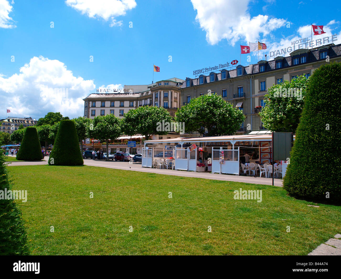 Blick auf die Stadt von Genf, Schweiz Stockfoto