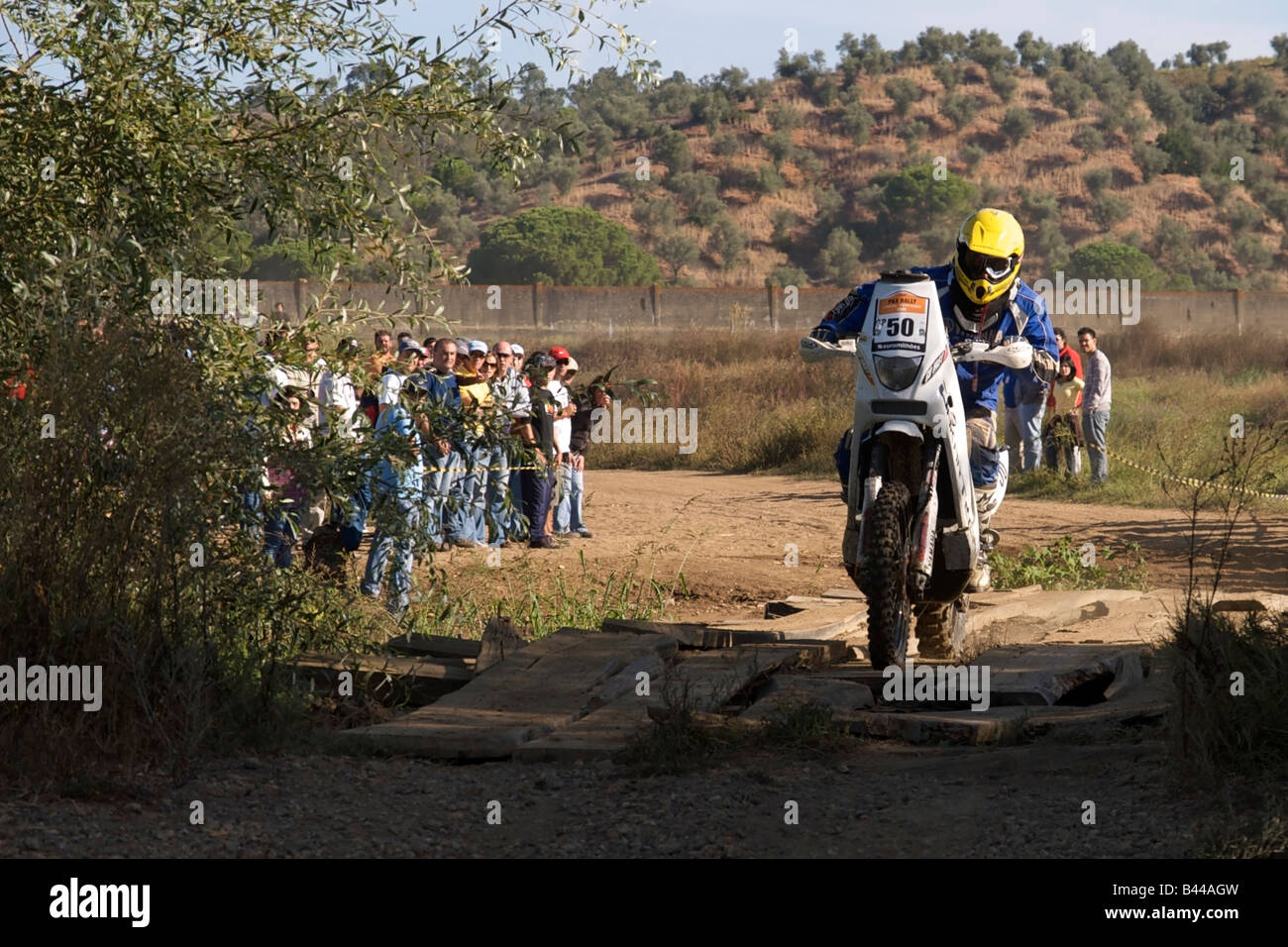 Pax-Rallye - Lisboa-Portimão - Dakar-Serie - Bike 50 - Yamaha - Loek Bodelier Stockfoto