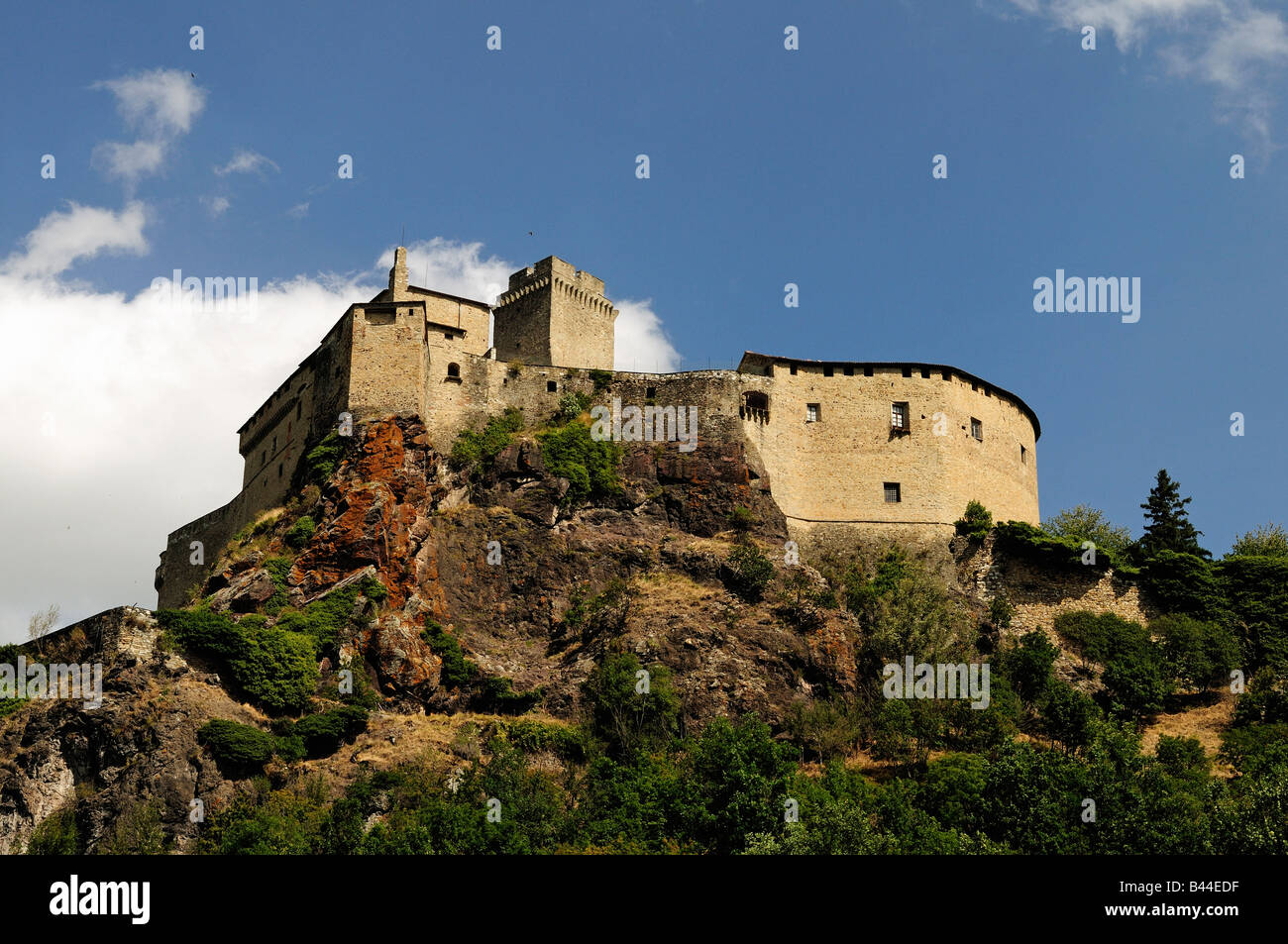 Bardi Burg in Parma, Emilia Romagna, Italien Stockfoto