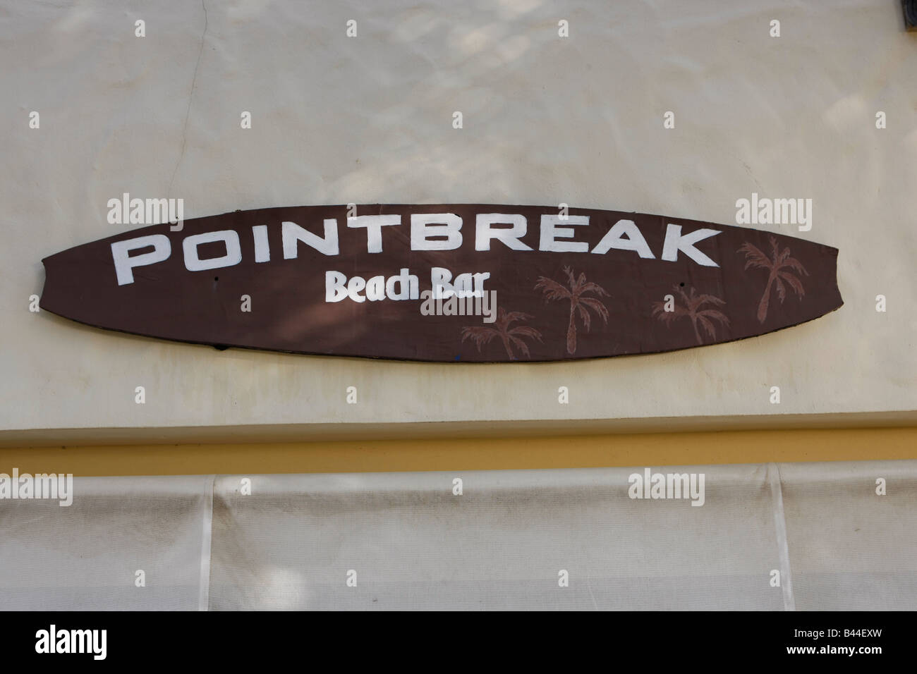Punkt-Pause-Beach-Bar im Kite Beach Hotel in der Dominikanischen Republik Stockfoto