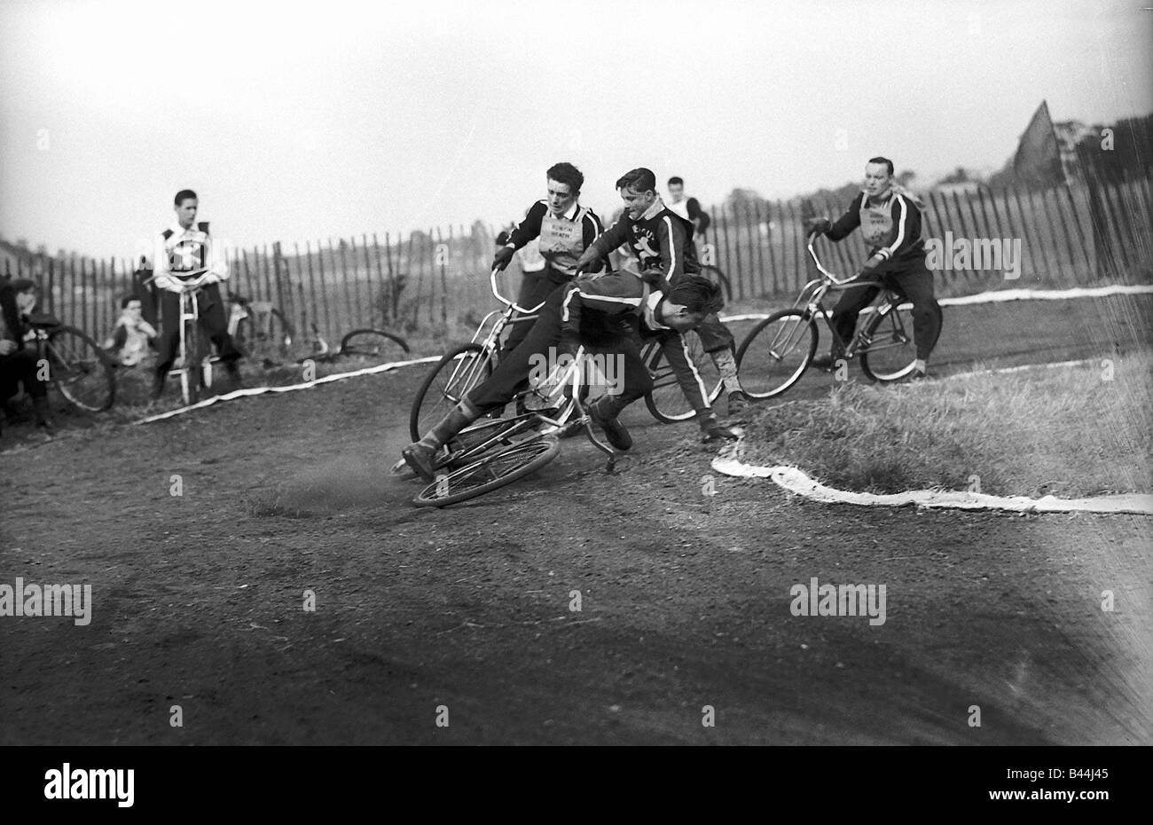 Zyklus-Speedway in Ashburton-Spielfelder Stockfoto