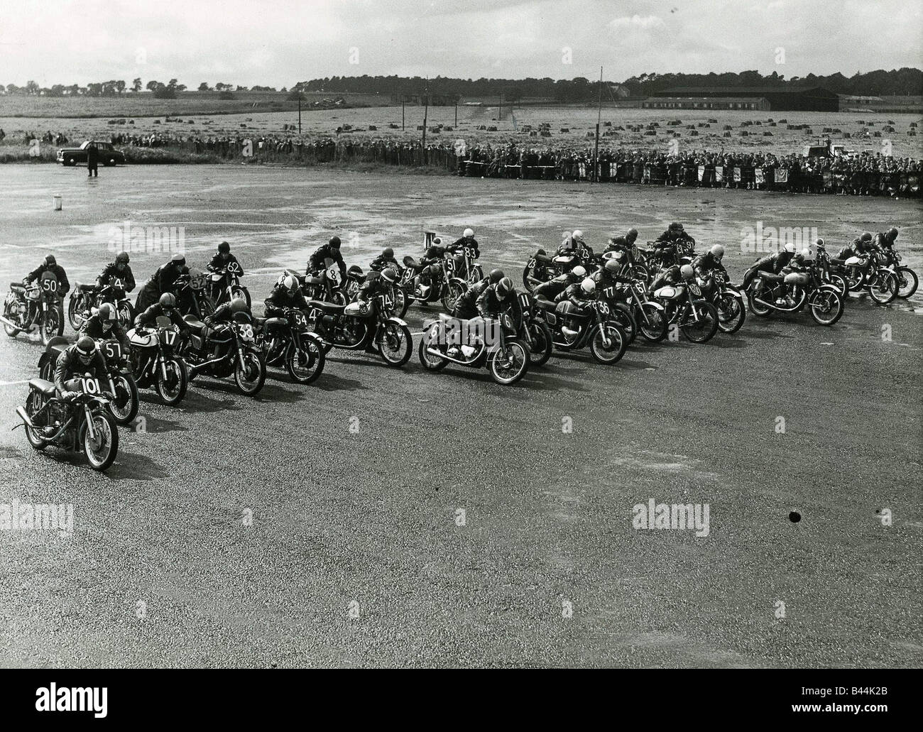 Schottische Motor Cycle Speed Meisterschaften Juli 1953 Motorrad Rennsport Stockfoto